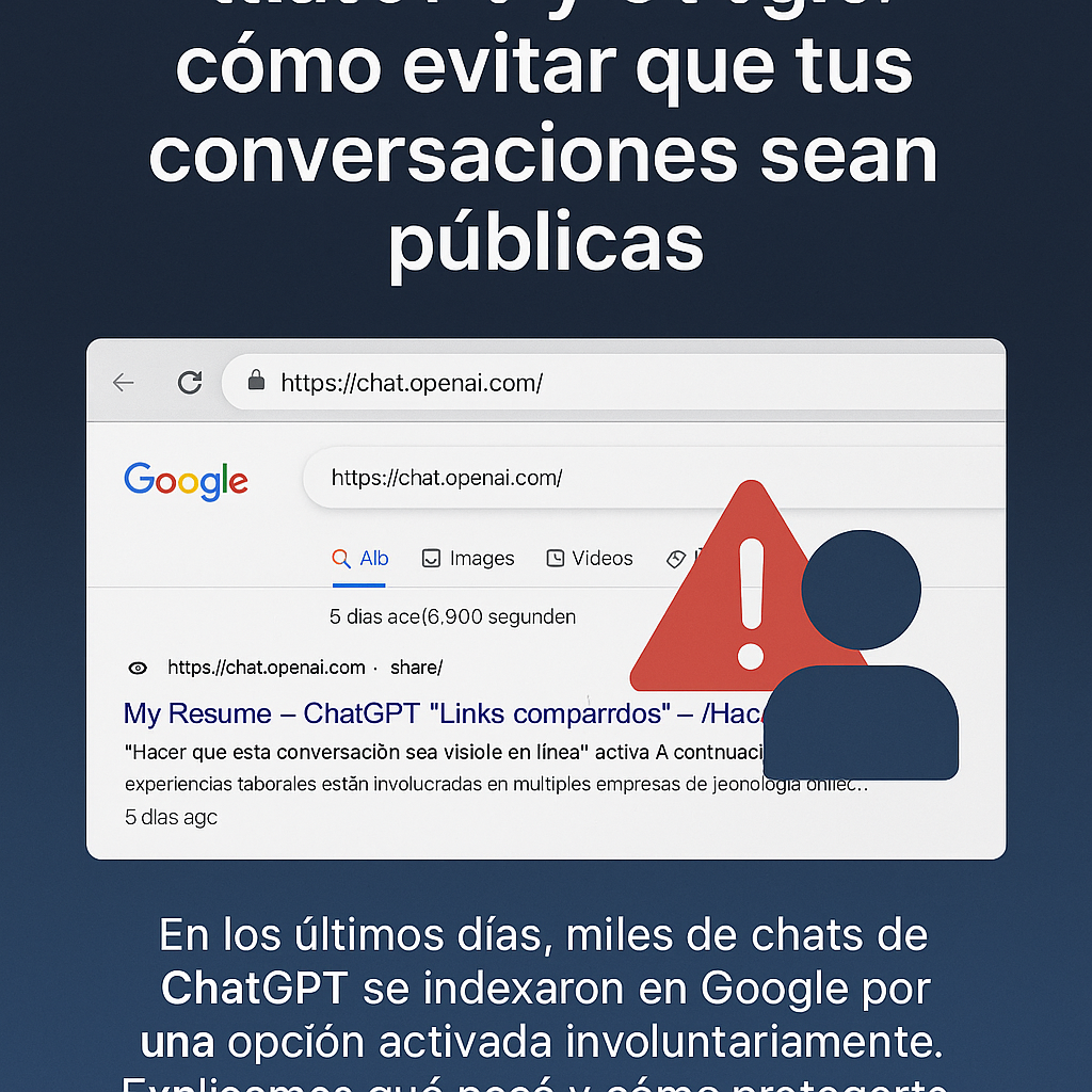 Conversazioni ChatGPT apparse su Google – rischio privacy