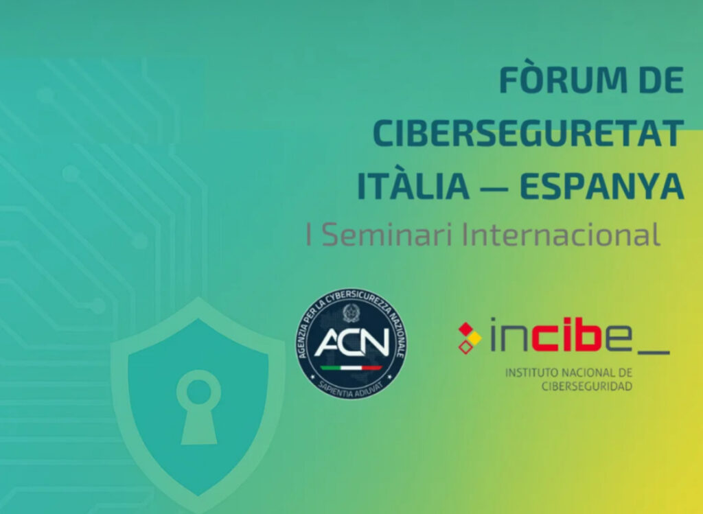 Logotipo oficial del I Foro Italia–España de Ciberseguridad organizado por ACN e INCIBE